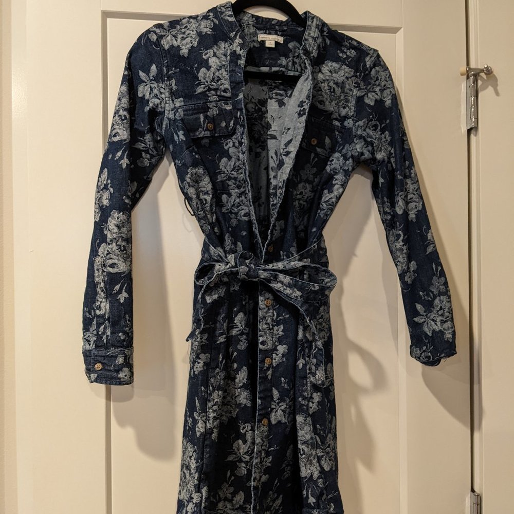 Gap Maternity Denim Button Down Wrap Dress